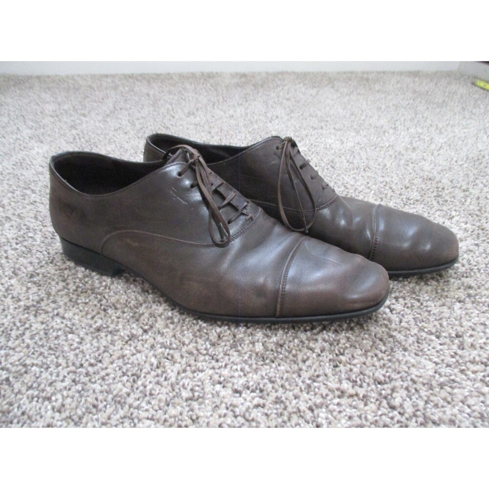 Salvatore Ferragamo Ree Men's Radica Gancini Buckle Slip-on Shoes 9.5 2EE